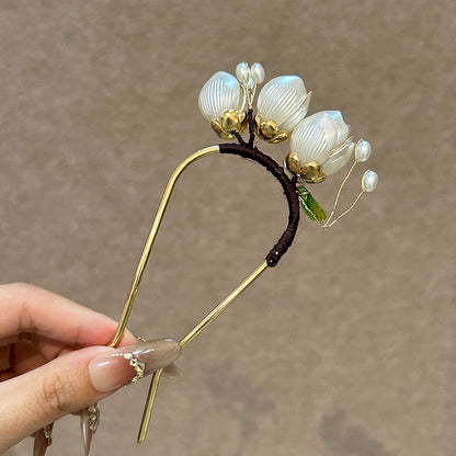 花朵復古髮簪