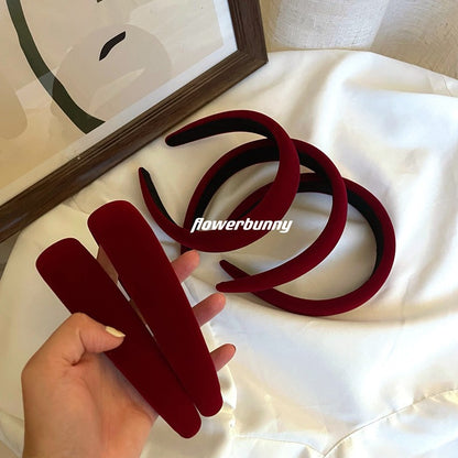 絨面寬版髮箍