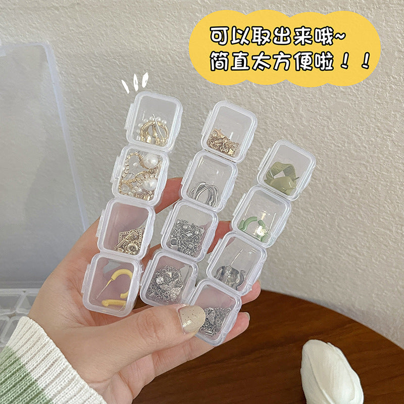 透明簡約耳環－彩色-28格款實拍｜https://igowo.tw/