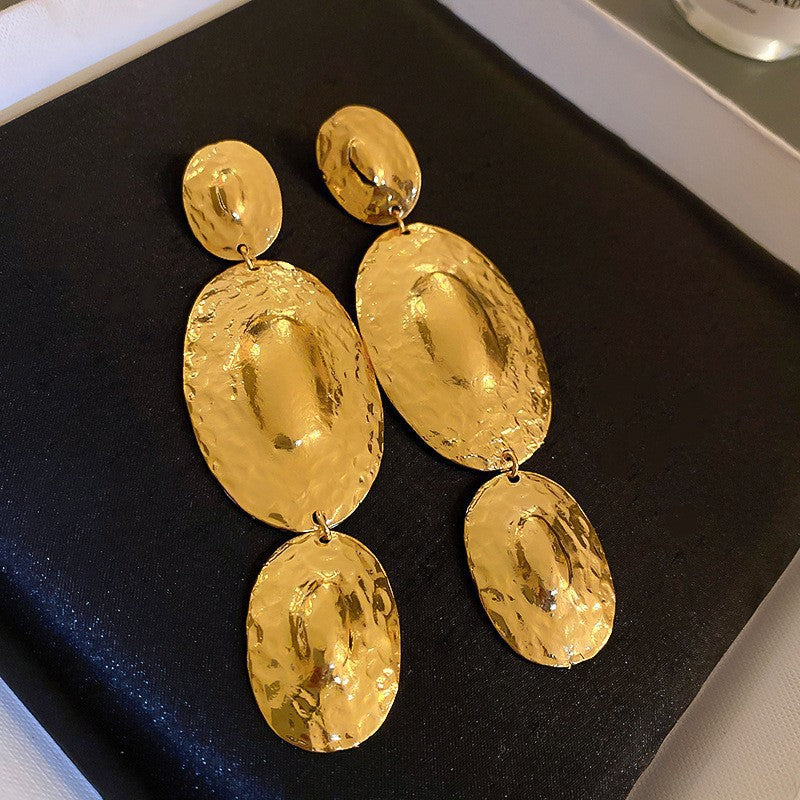 銀針扭紋簡約耳環