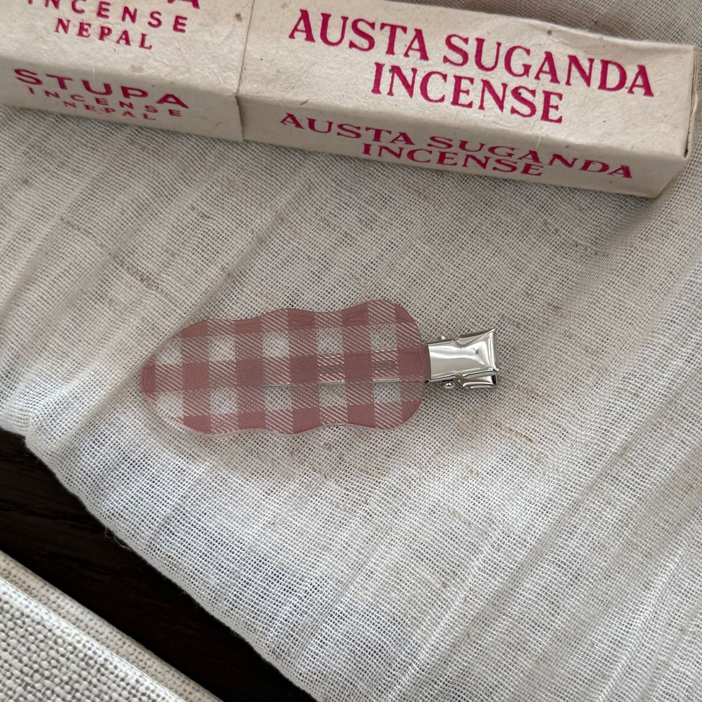甜點格紋髮夾