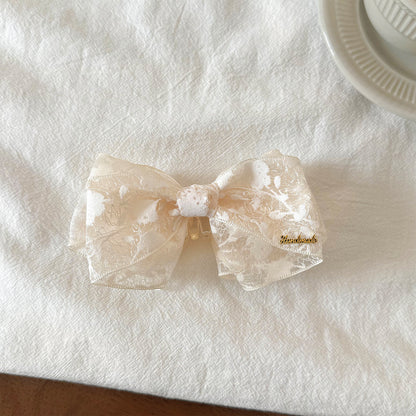 網紗蝴蝶結髮夾