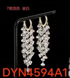 水晶流蘇耳扣