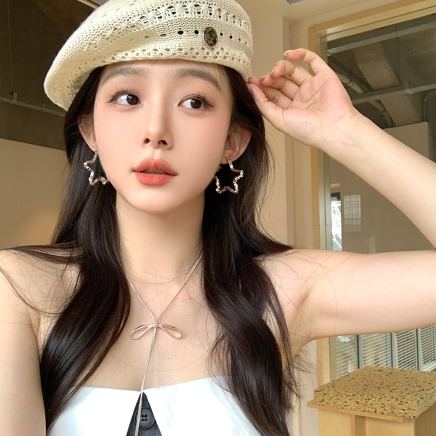 金屬圓珠圓圈復古耳環－細節特寫30｜https://igowo.tw/