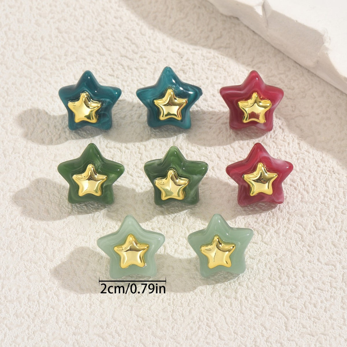 金屬星星耳環－細節特寫2｜https://igowo.tw/