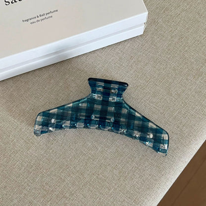 格紋簡約鯊魚夾