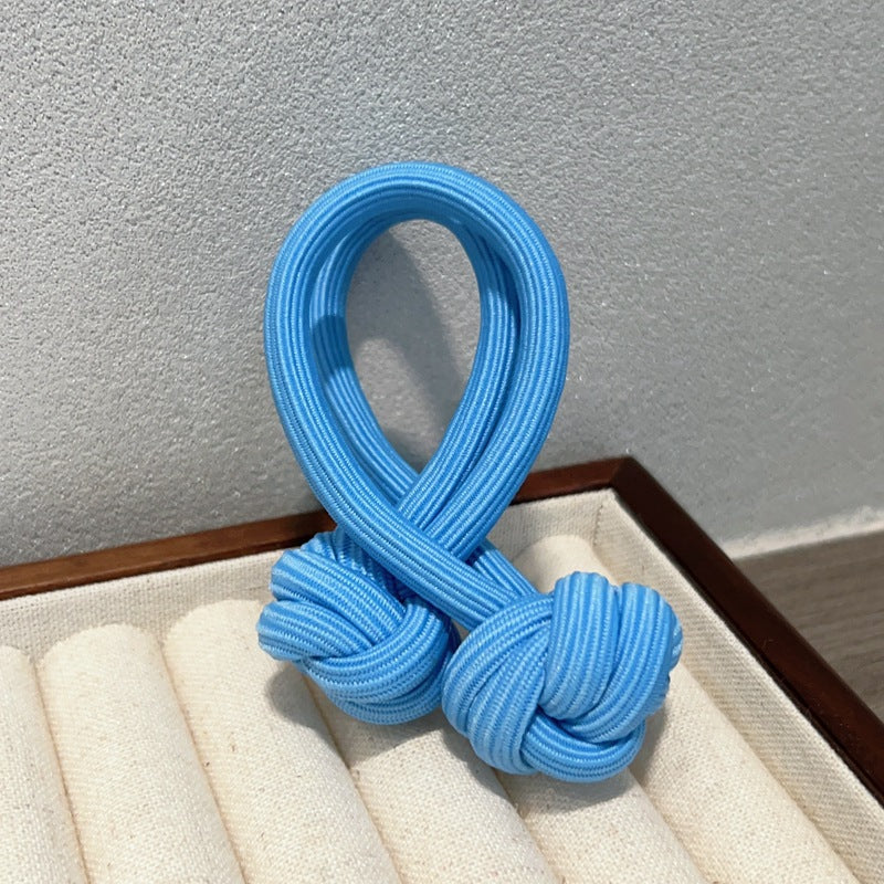 古典簡約髮圈－米白款細節7｜https://igowo.tw/