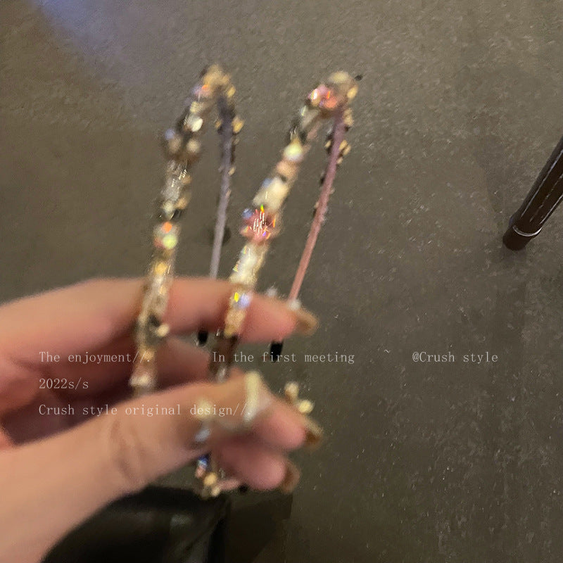 布面鋯石髮箍－商品主圖｜https://igowo.tw/