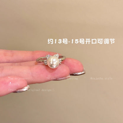 珍珠多層可調式戒指
