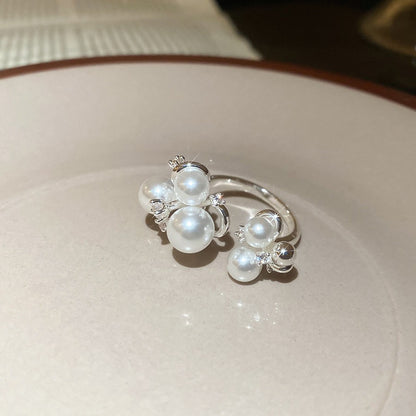 鋯石花朵鑲鑽戒指