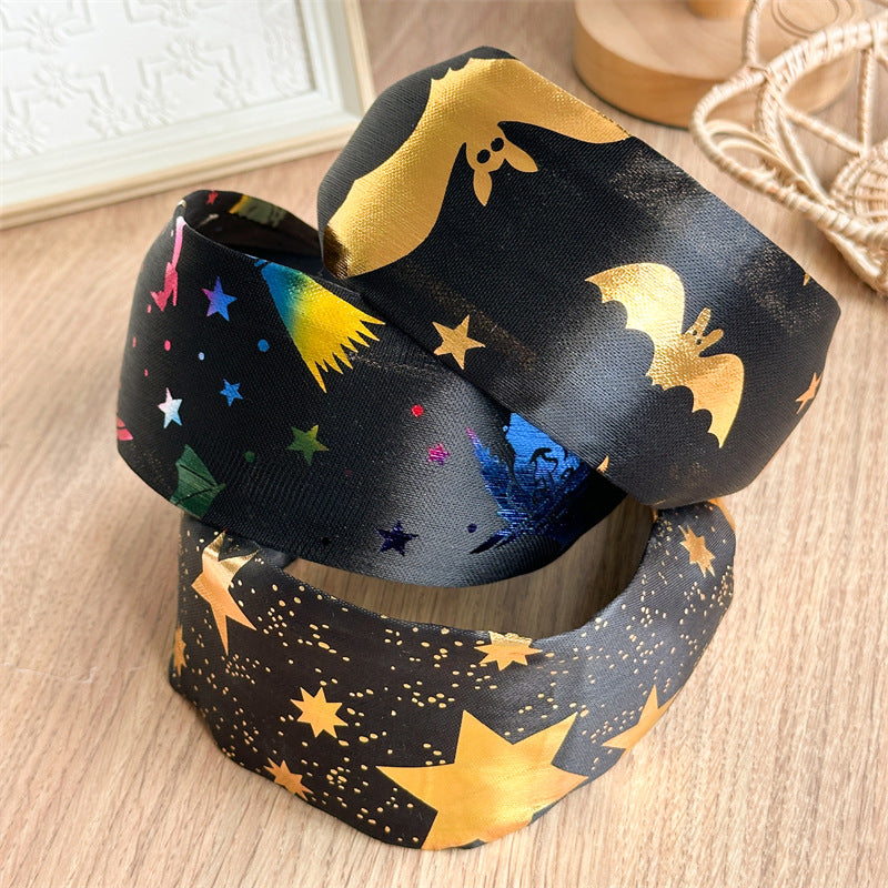 金色星星蝙蝠髮箍－商品主圖｜https://igowo.tw/