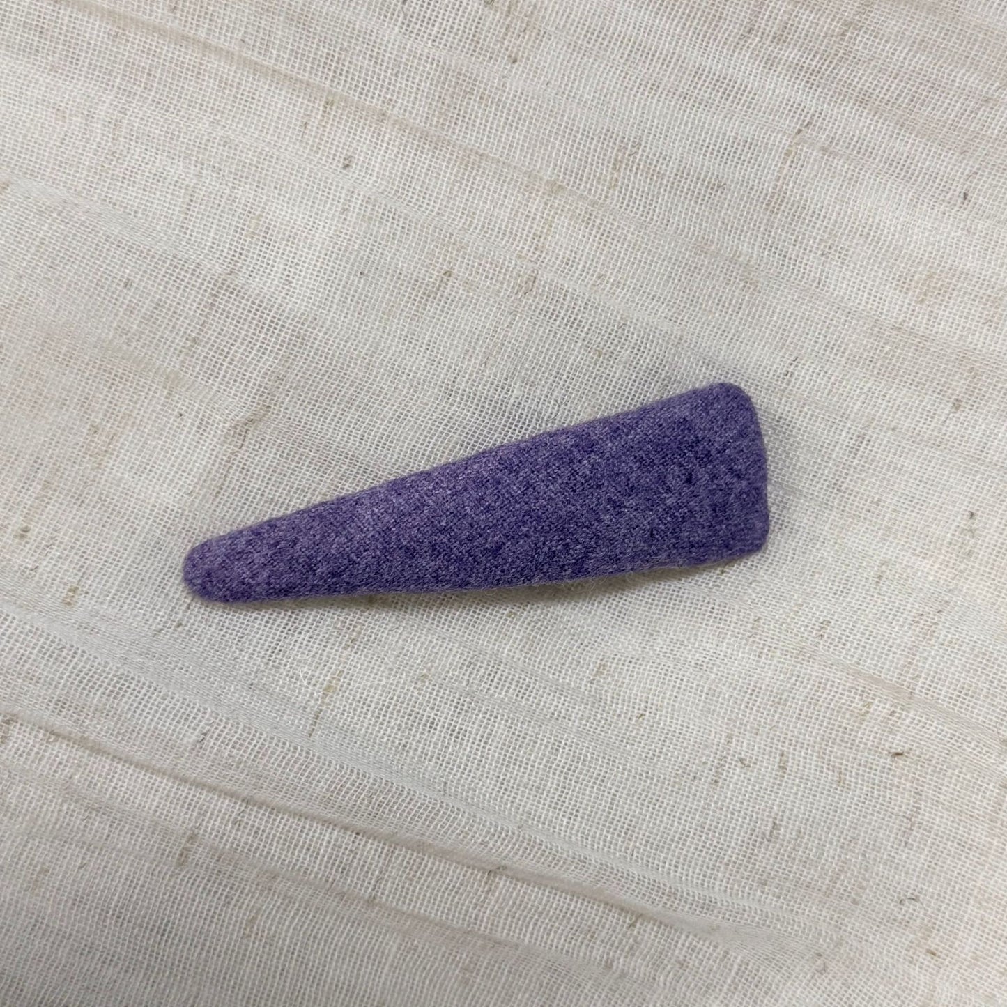 紫色布面三角形髮夾