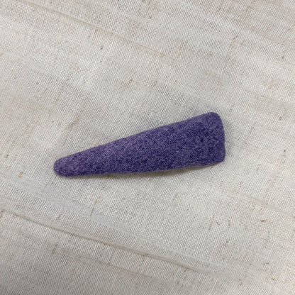 紫色布面三角形髮夾