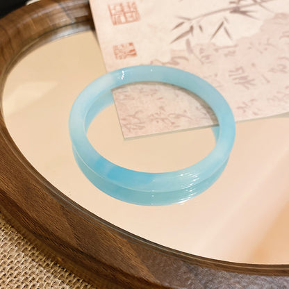 一步一響玉髓暈染圓條手鐲2026新款清冷感手環氣質輕奢高級感手飾