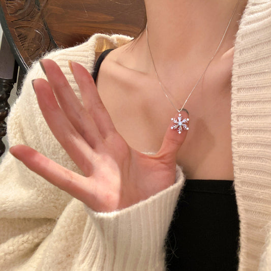 鋯石鈦鋼雪花扭紋項鍊－商品主圖｜https://igowo.tw/