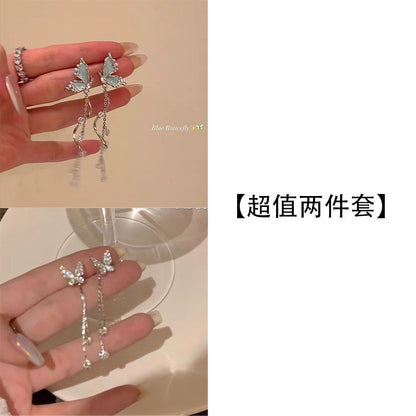 蝴蝶流蘇耳釘－超值兩件套6款細節｜https://igowo.tw/
