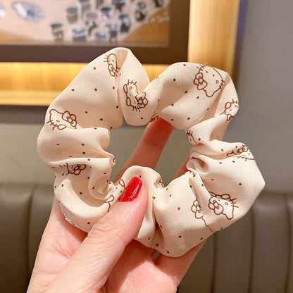 棕色大腸圈豹紋髮圈