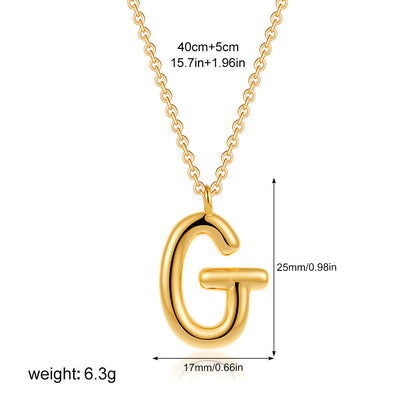 金色字母墜飾簡約項鍊－細節特寫17｜https://igowo.tw/