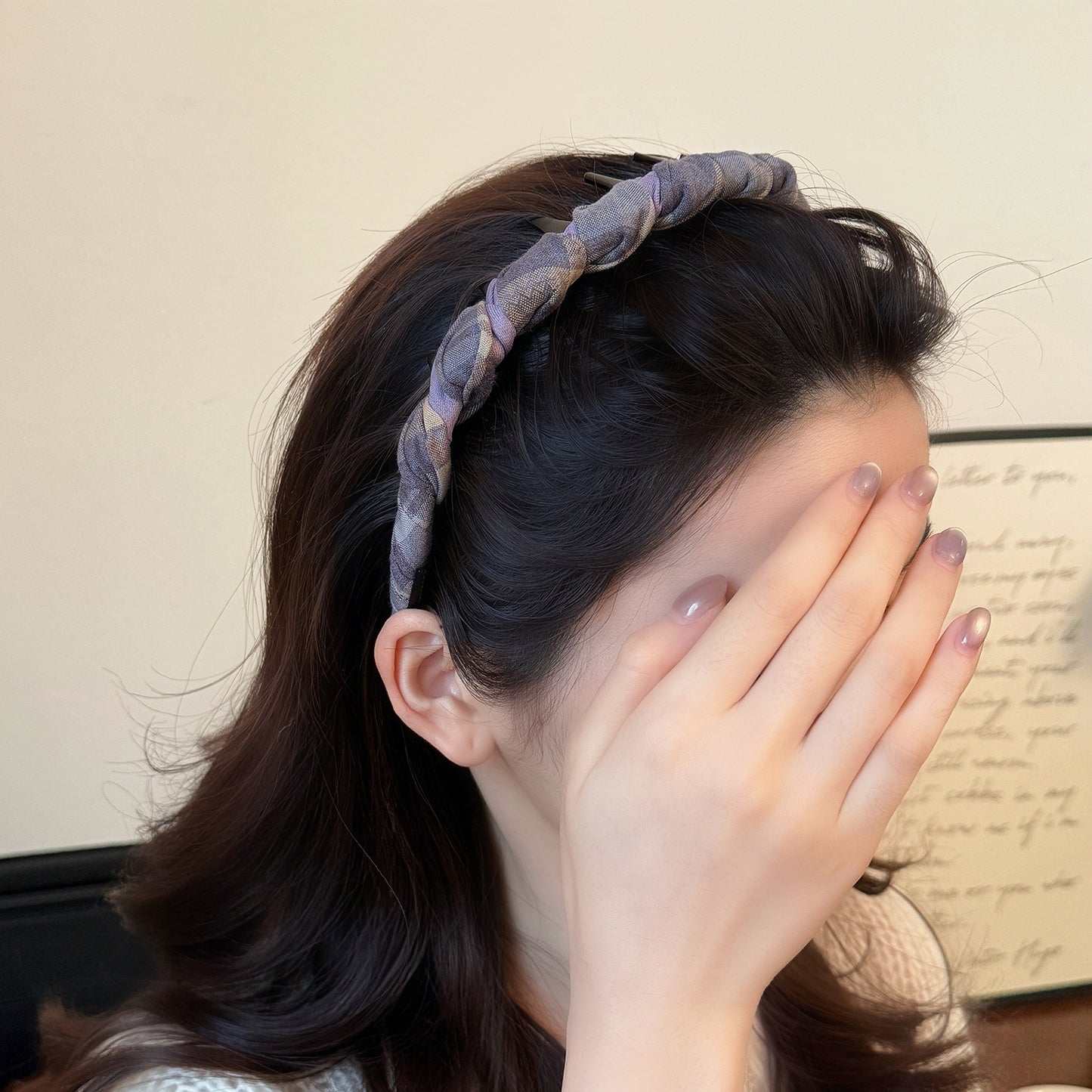 紫色纏繞髮箍－商品主圖｜https://igowo.tw/