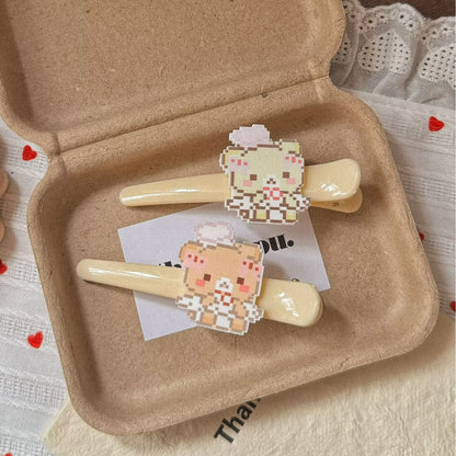 棕色翅膀小熊髮夾－商品主圖｜https://igowo.tw/