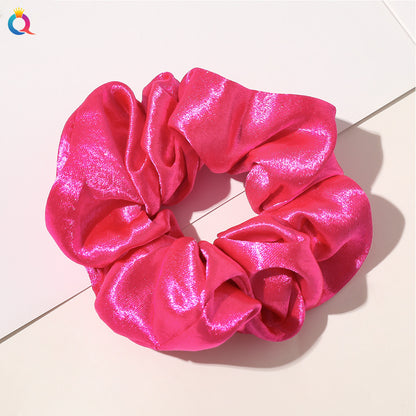 大腸圈簡約髮圈－A小坑條-橘紅款細節｜https://igowo.tw/