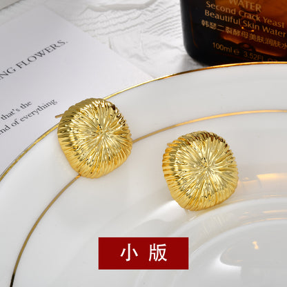 方形復古簡約耳釘