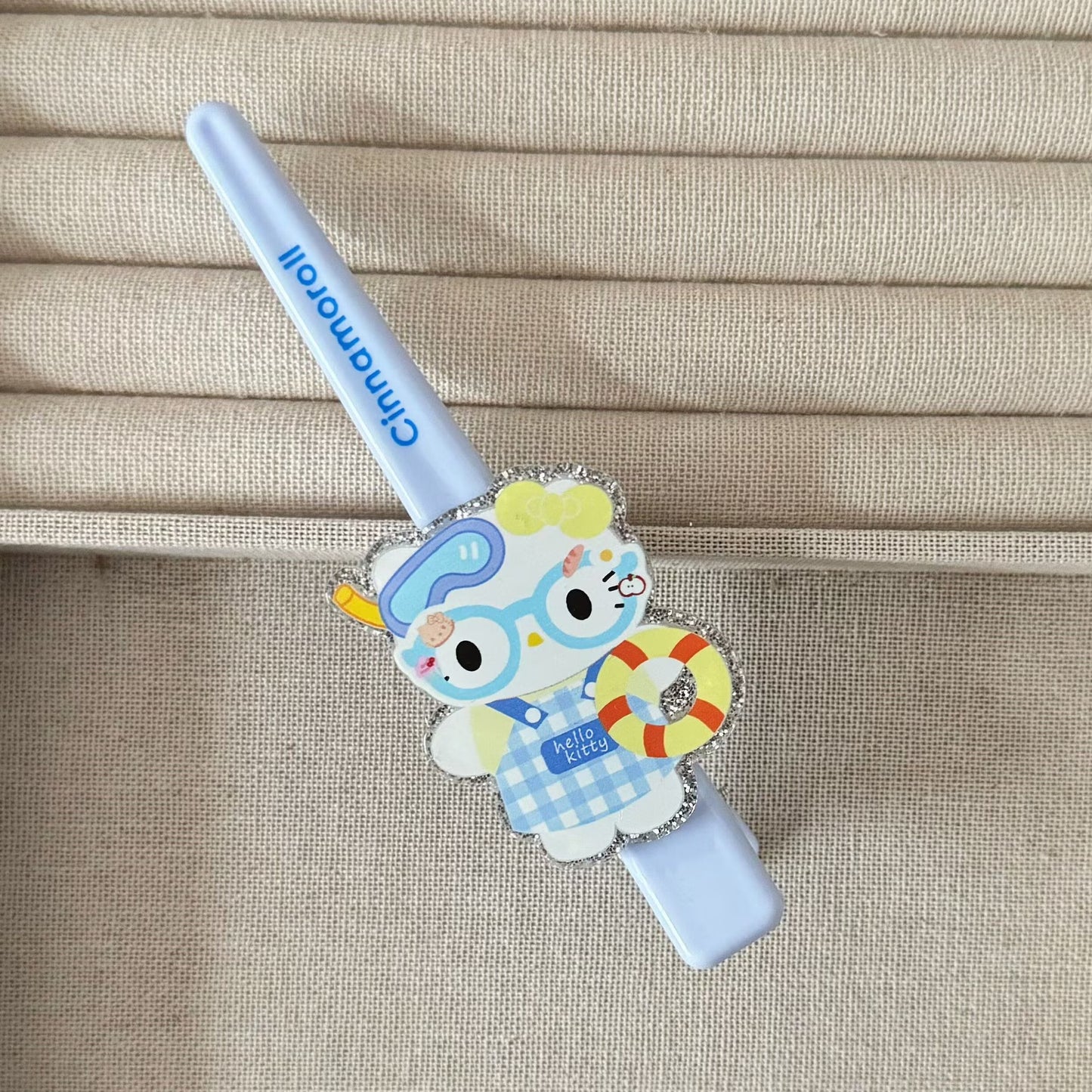 壓克力貓咪碎花髮夾