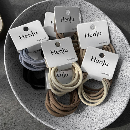 彈力繩簡約髮圈六件組－商品主圖｜https://igowo.tw/