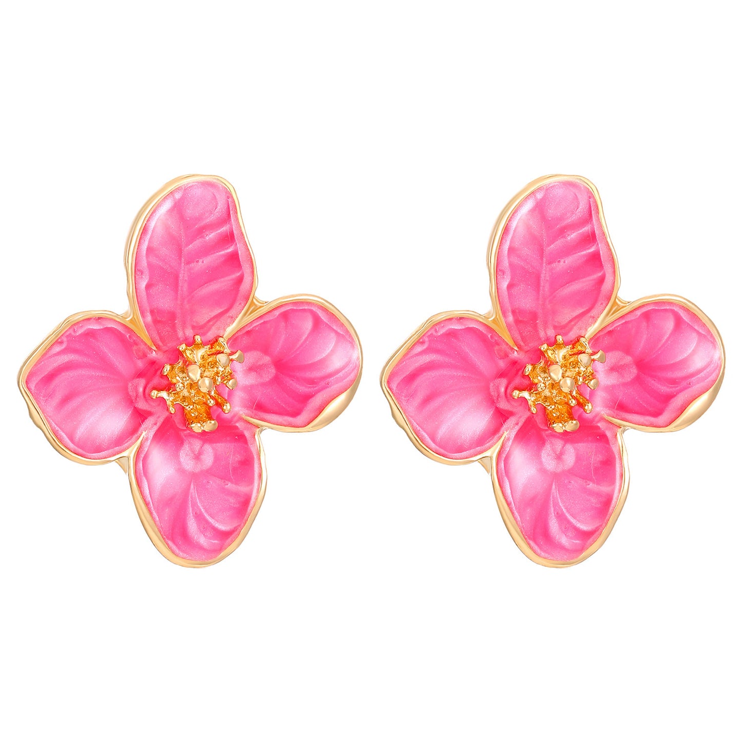 花朵磨砂多層耳環－kc金 8080款細節36｜https://igowo.tw/
