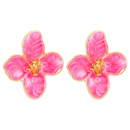 花朵磨砂多層耳環－kc金 8080款細節36｜https://igowo.tw/