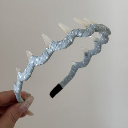 布面波點纏繞髮箍