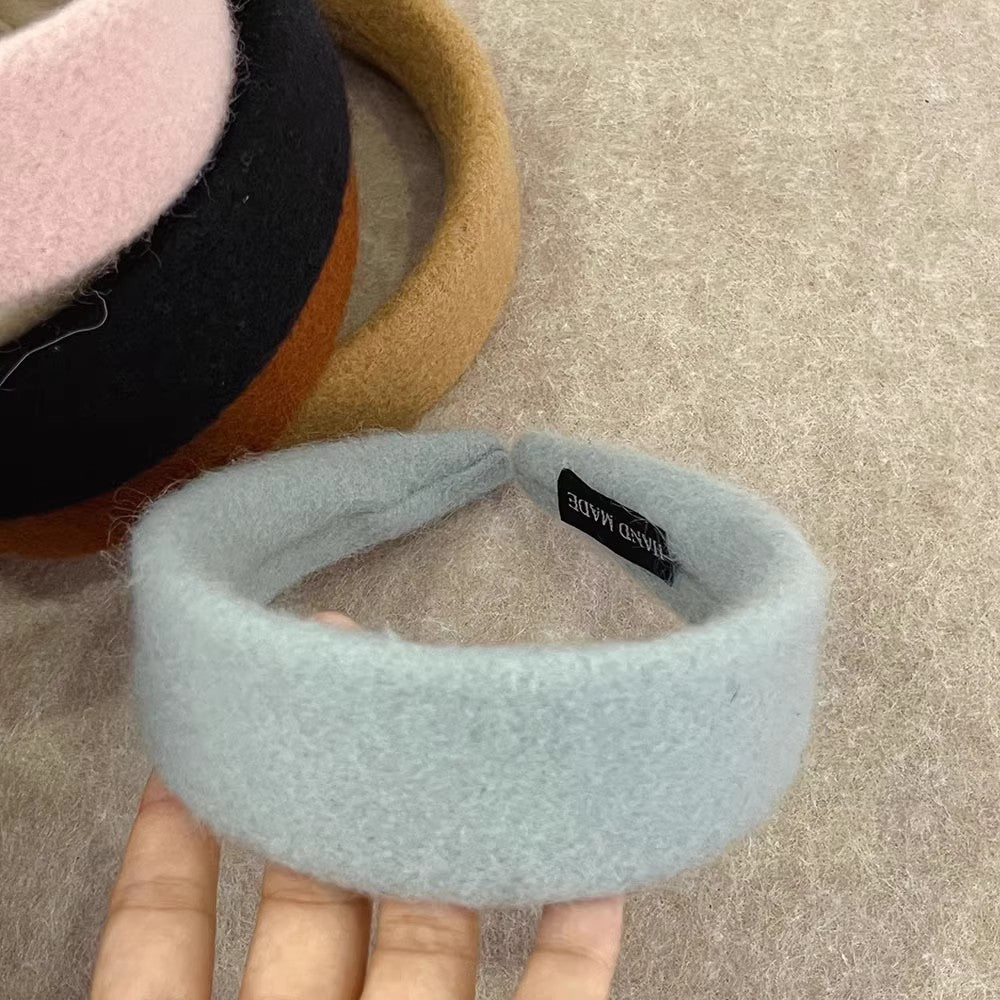 絨面寬版髮箍