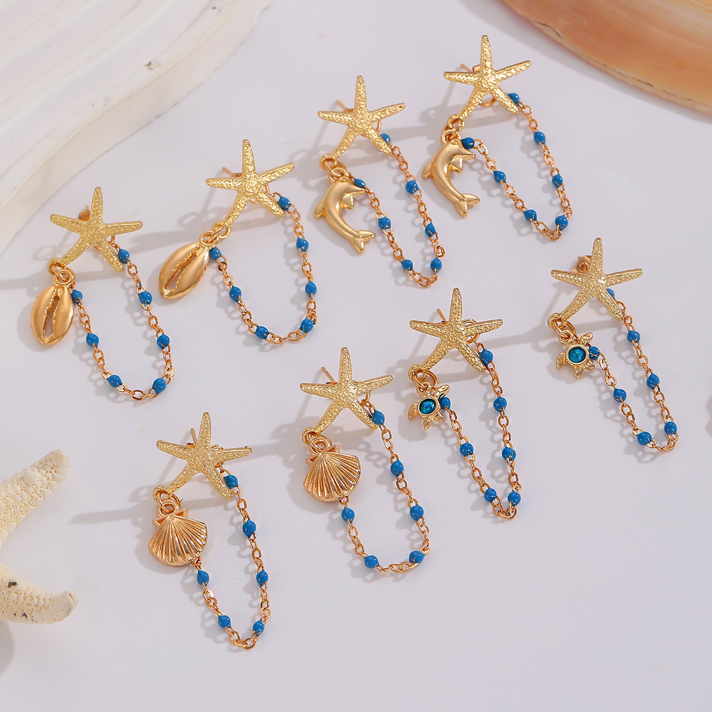 海星簡約耳環－細節特寫1｜https://igowo.tw/