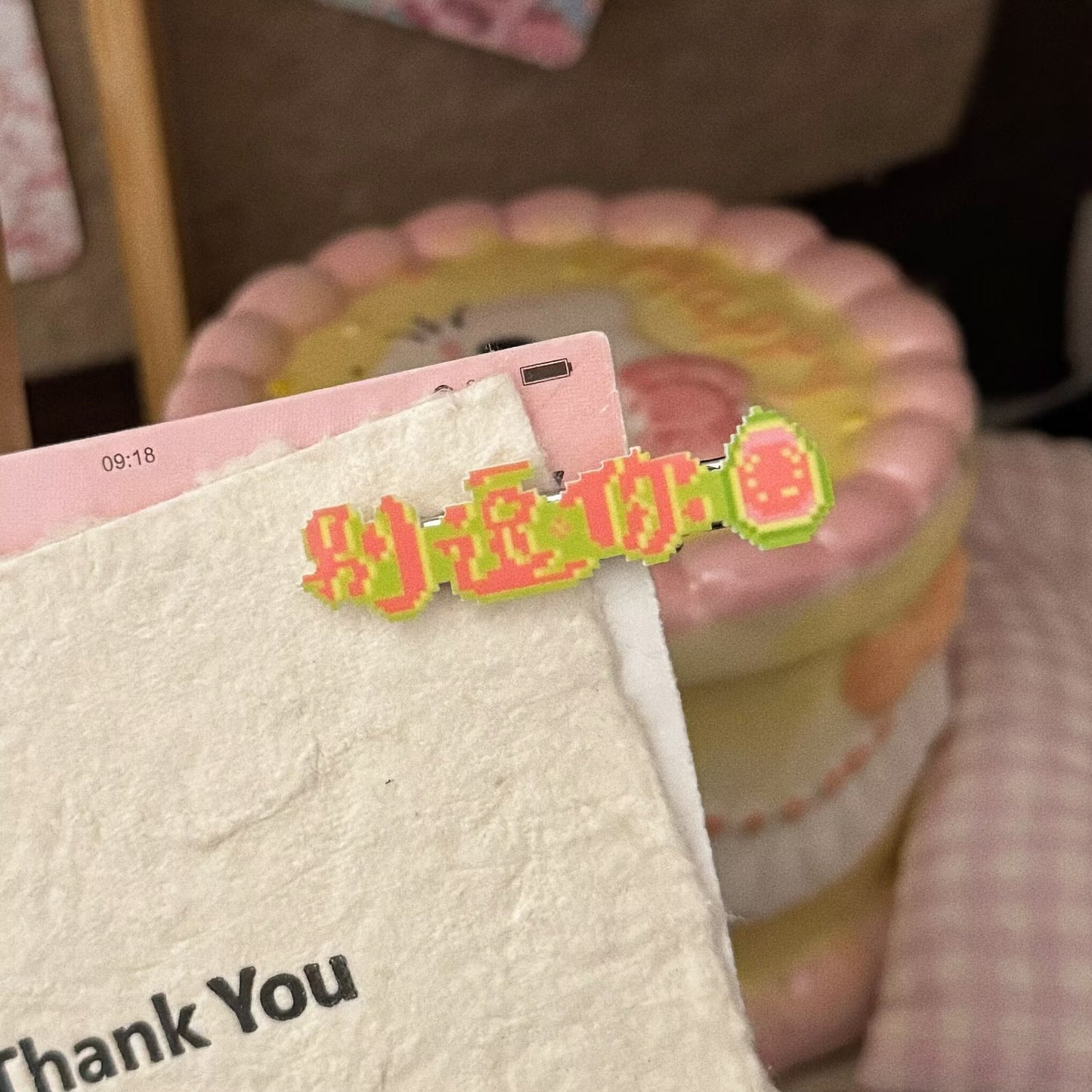 壓克力草莓文字髮夾