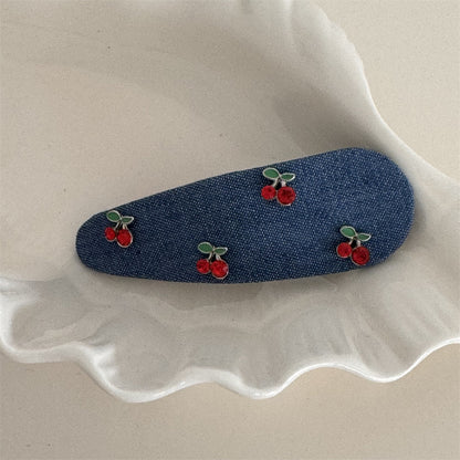 鋯石櫻桃髮夾
