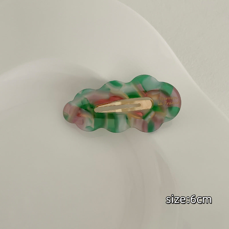 彩色雲朵暈染髮夾