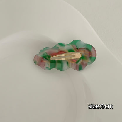 彩色雲朵暈染髮夾