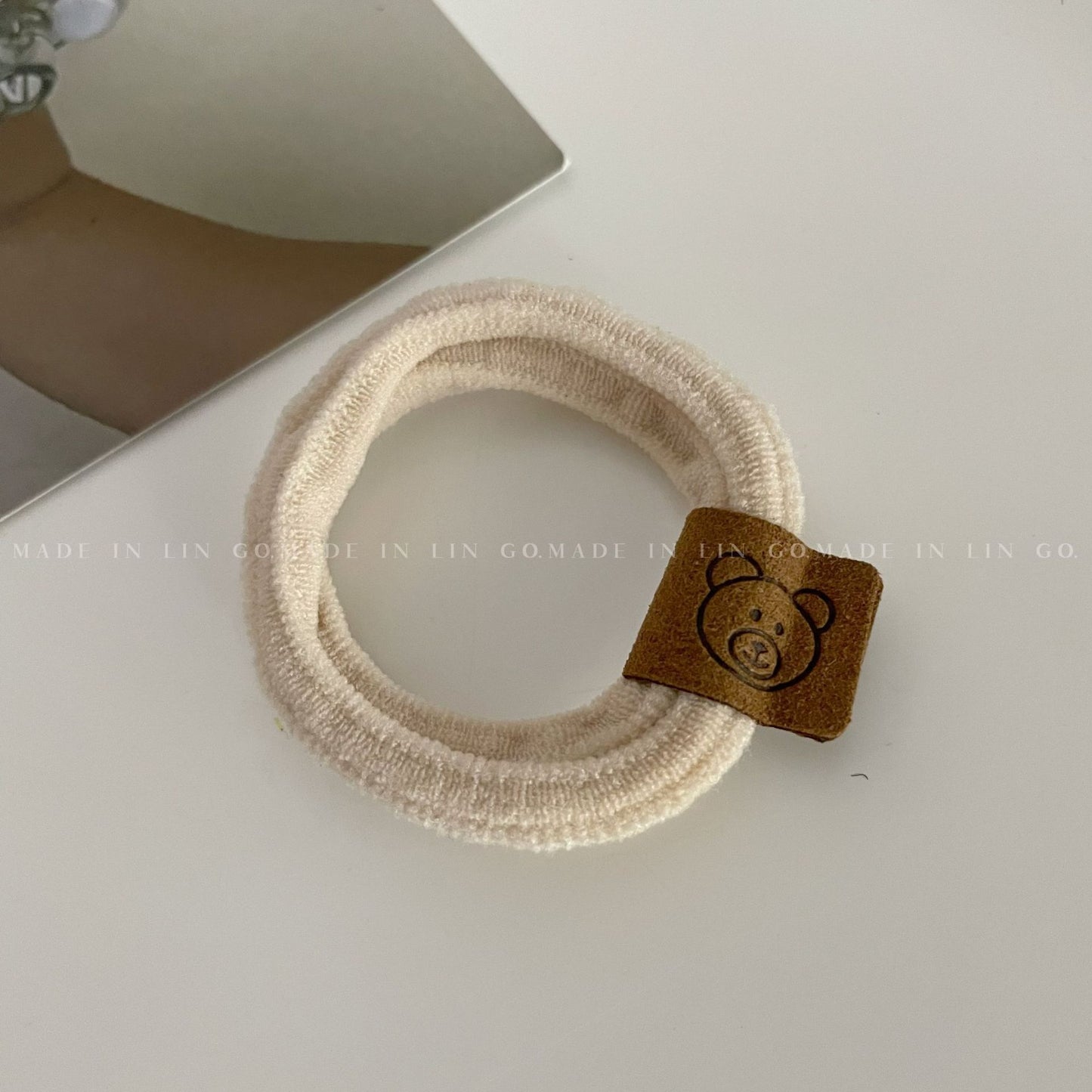 彈力繩小熊簡約髮圈