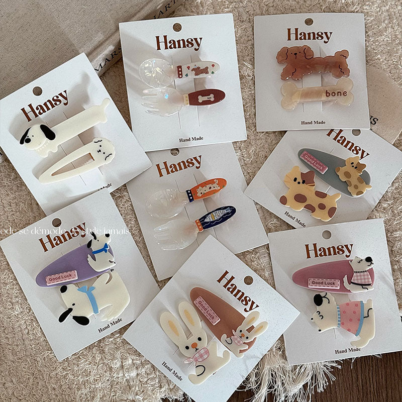 兔子小熊髮夾－商品主圖｜https://igowo.tw/
