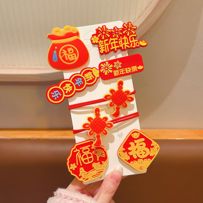 紅色簡約髮夾－細節特寫7｜https://igowo.tw/