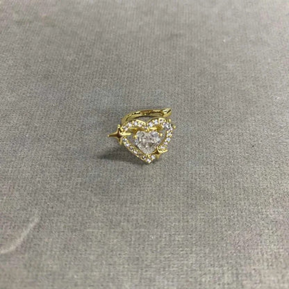 超閃鑲鋯石愛心星芒耳夾女無耳洞精致甜美風耳骨夾輕奢高級感耳飾