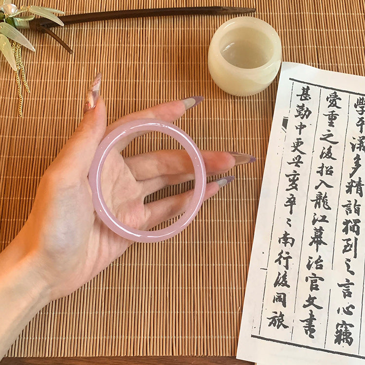 一步一響琉璃手鐲女新中式搭漢服手鏈閨蜜國風精致清冷感國潮手飾