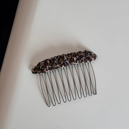 布面豹紋復古鯊魚夾