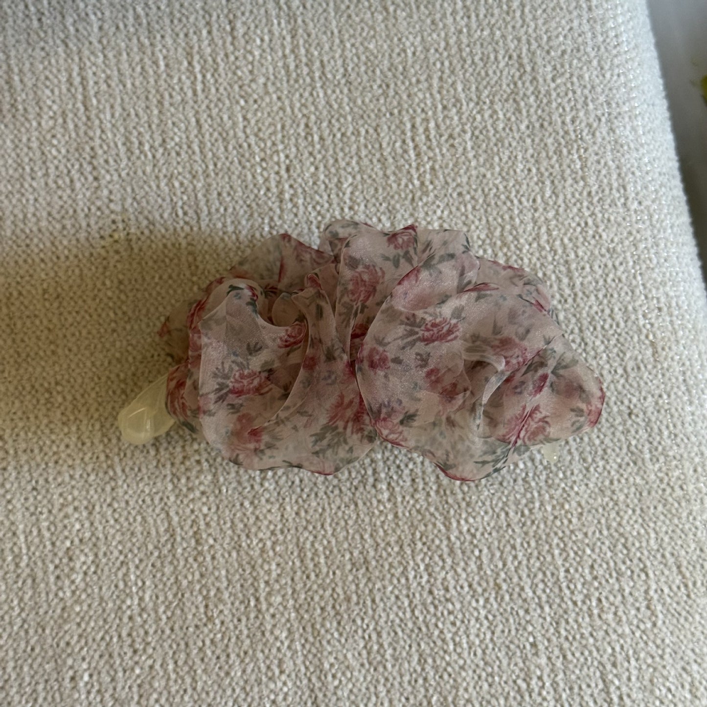 網紗碎花復古髮圈