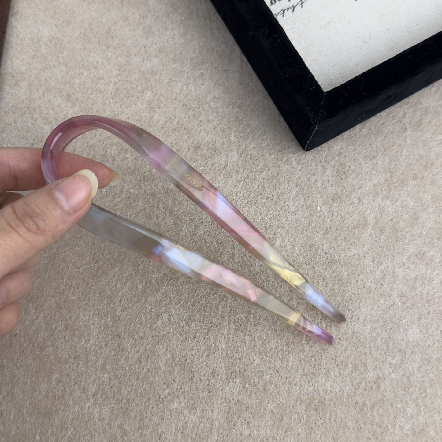 醋酸板材U形復古髮簪