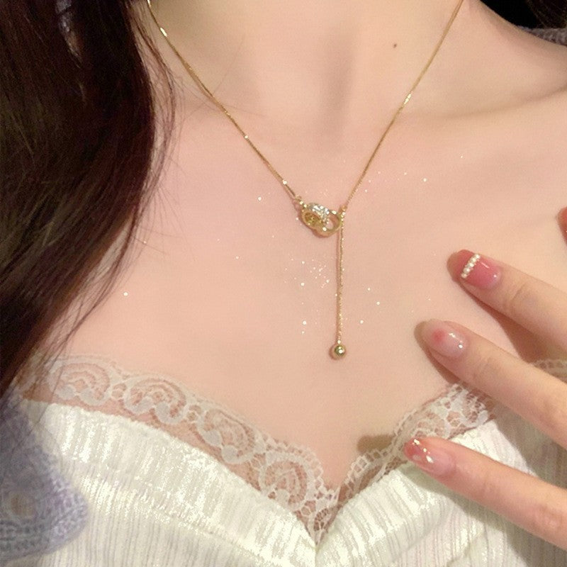 珍珠山茶花流蘇項鍊－細節特寫32｜https://igowo.tw/