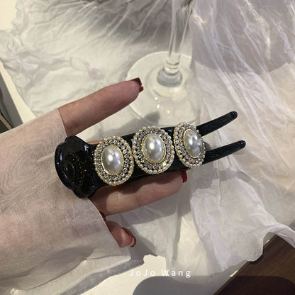 珍珠鋯石髮夾