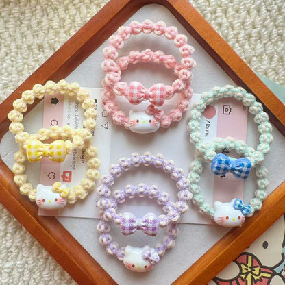 彩色貓咪卡通髮圈－商品主圖｜https://igowo.tw/