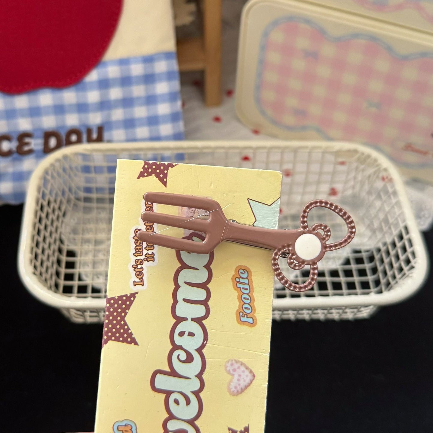 棕色貓咪卡通髮夾