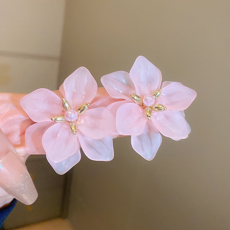 花朵流蘇誇張耳環－細節特寫6｜https://igowo.tw/